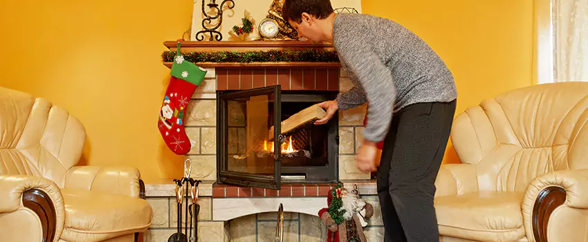 Rusted Metal Fireplace Restoration in Foley, Alabama